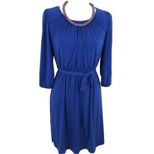 VALERIE BERTINELLI--Women's Size 4--Royal Blue Dress w/Slits on the Sleeve.